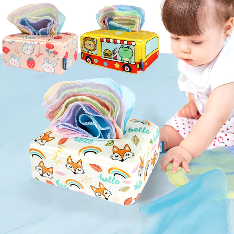 KleurenKracht – Ontwikkeling & Zintuigen – Montessori Sensorische Tissuebox