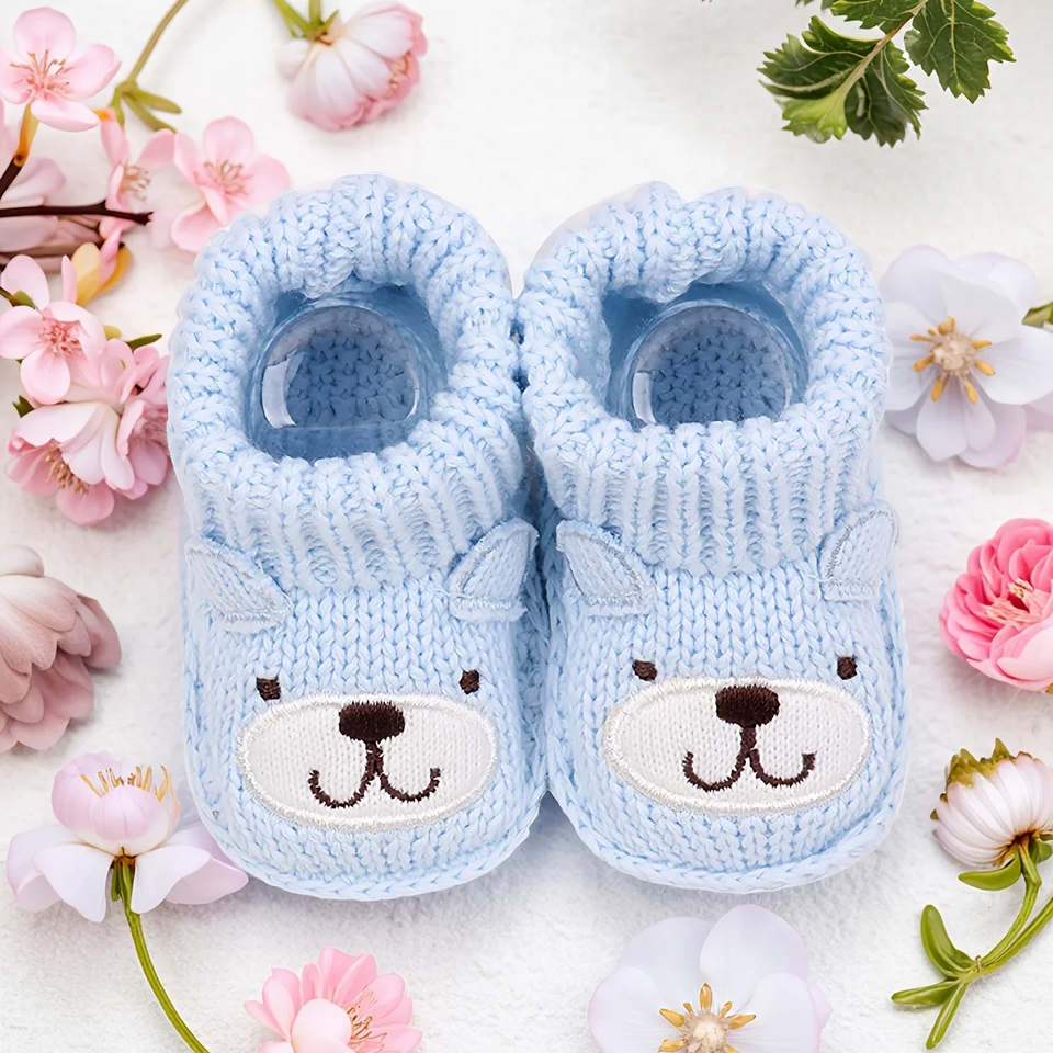 Mini Fashion – Gebreide Baby Sloffen (3-6 maanden)