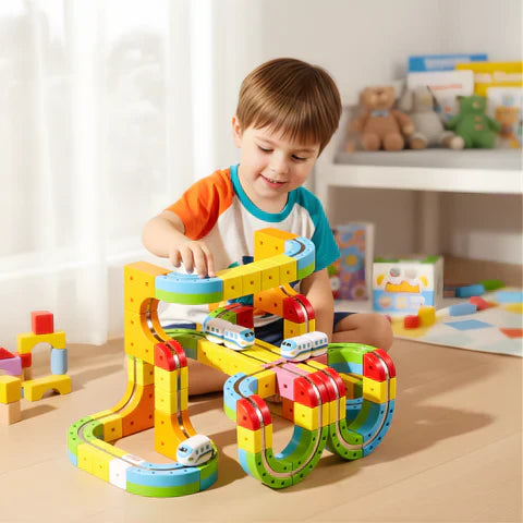DIY Cube Track – Creatief & Actief – Creatieve DIY Treinbaan