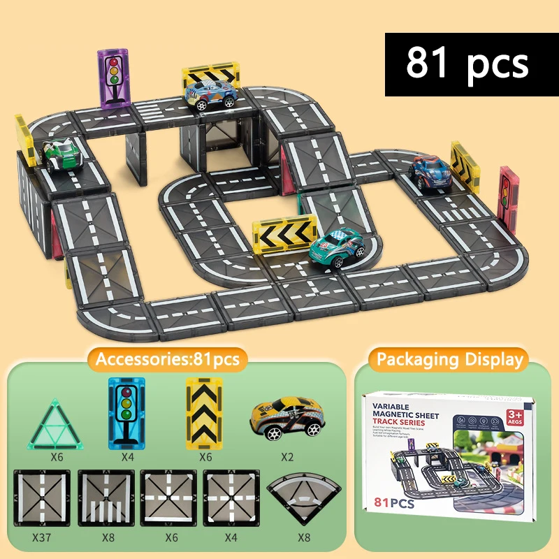 MagnetoTrack – Creatief & Speels – Magnetische tegels Autoset