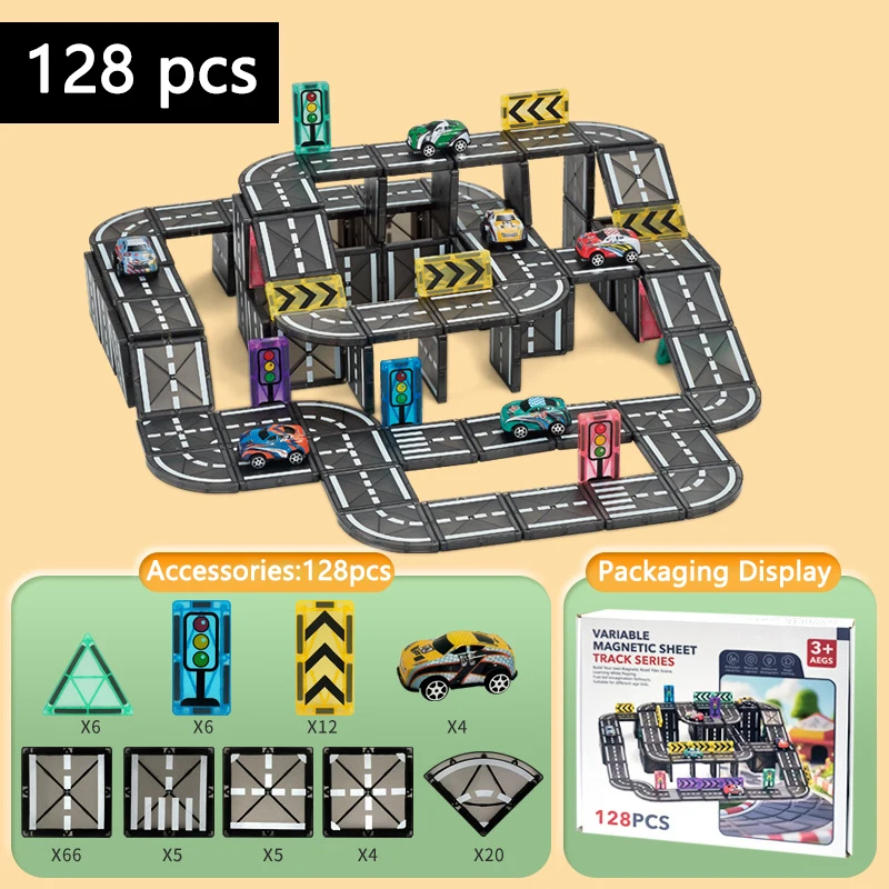MagnetoTrack – Creatief & Speels – Magnetische tegels Autoset