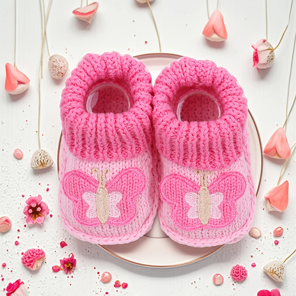 Mini Fashion – Gebreide Baby Sloffen (3-6 maanden)