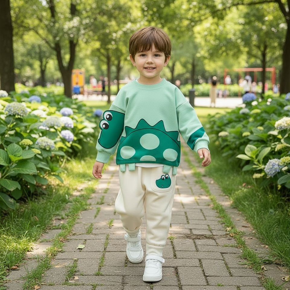 Mini Fashion™ - Warm & Zacht – Tweedelige Kinder Kleding Set