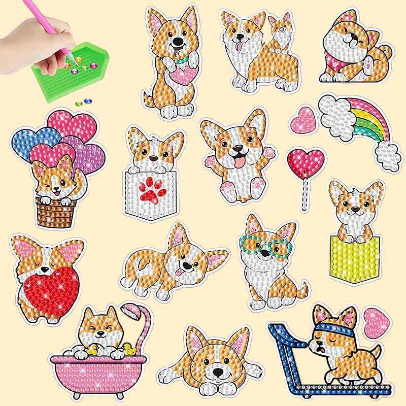 GemArt – Schattig & Glanzend – Diamant Painting Stickers