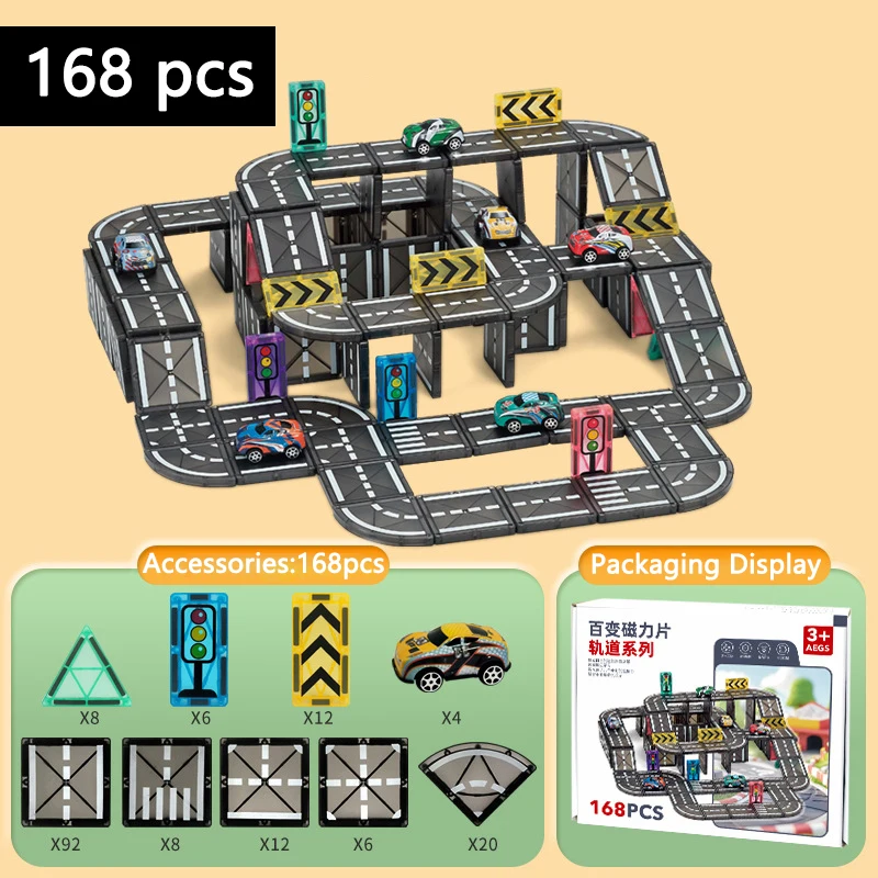 MagnetoTrack – Creatief & Speels – Magnetische tegels Autoset