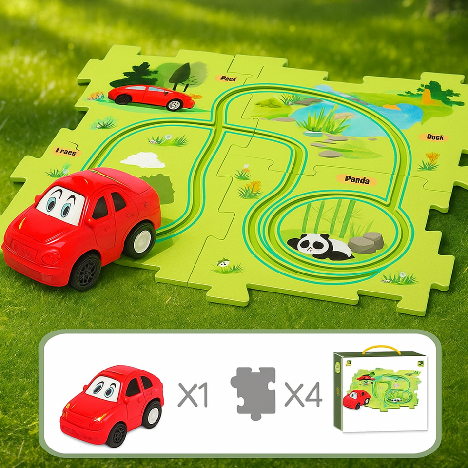 Car Track™ - Bouw, speel en ontdek - Speelgoedautoset