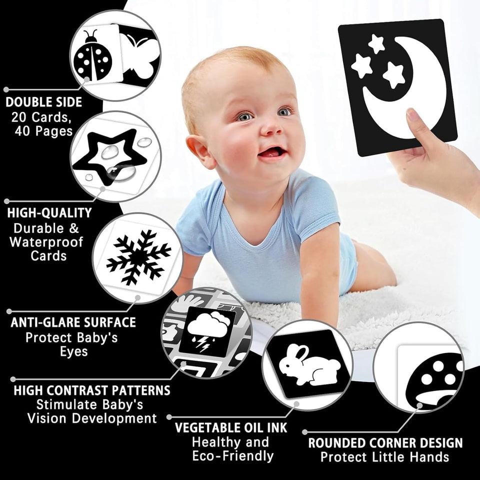 VisionBook – Educatief & Leerzaam – Baby Cognitie Kaartenboek