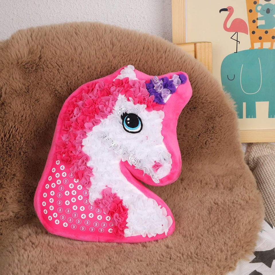 DIY Pillow™ - Pluizige pret - Pluche Eenhoorn kussen