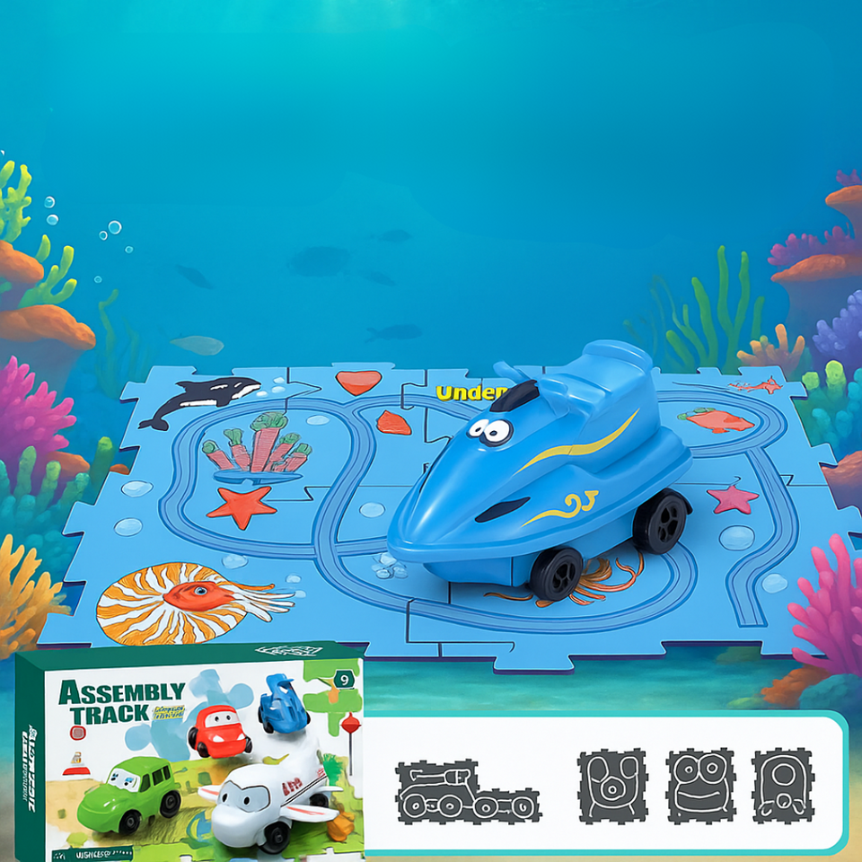 Car Track™ - Bouw, speel en ontdek - Speelgoedautoset