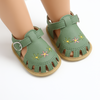 TinyPetals – Comfort & Stijl – Baby Sandalen met Bloemenborduursel