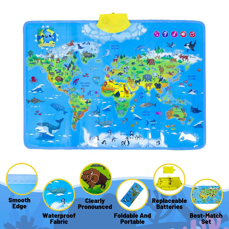 LittleExplorers – Leren & Spelen – Dieren wereldkaart