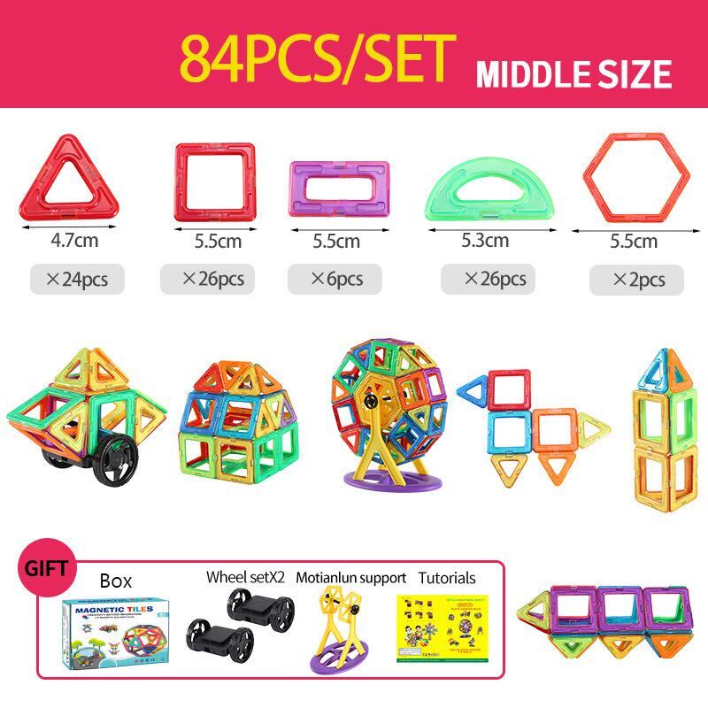 Magnet Building Blocks™ - Ontplooi de eigen creativiteit - magnetische tegels