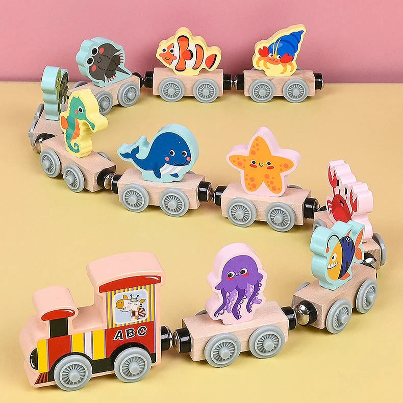 Tiny Express™ – Kleuren & Vormen - Houten Treinspeelgoed
