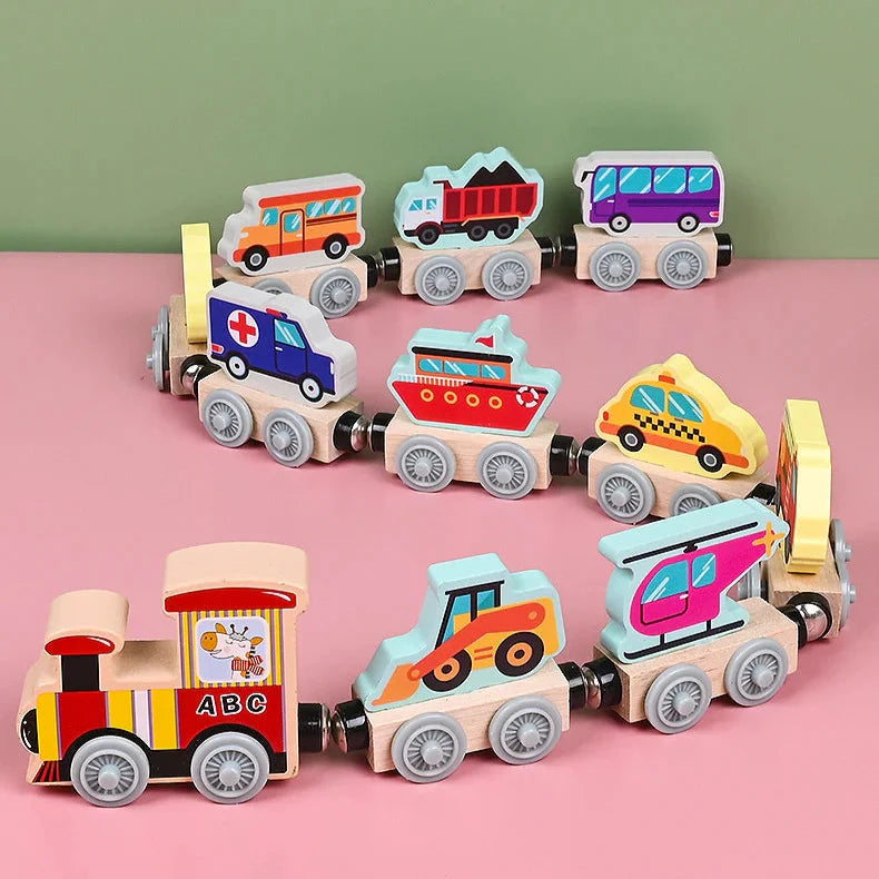 Tiny Express™ – Kleuren & Vormen - Houten Treinspeelgoed