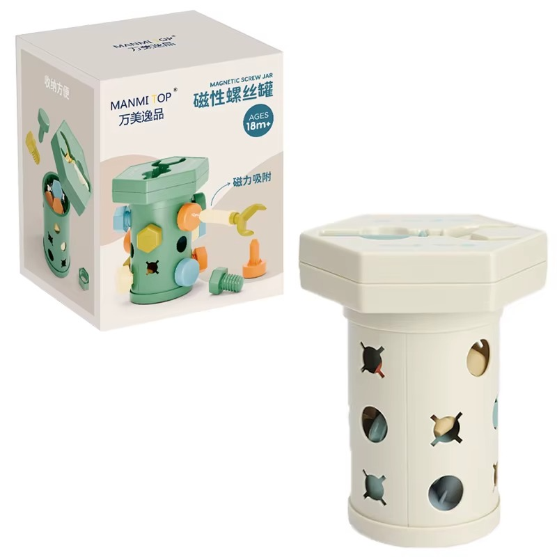 Magnet Toys™ - Creativiteit & Motoriek - Montessori Schuif- en Schroefplezier