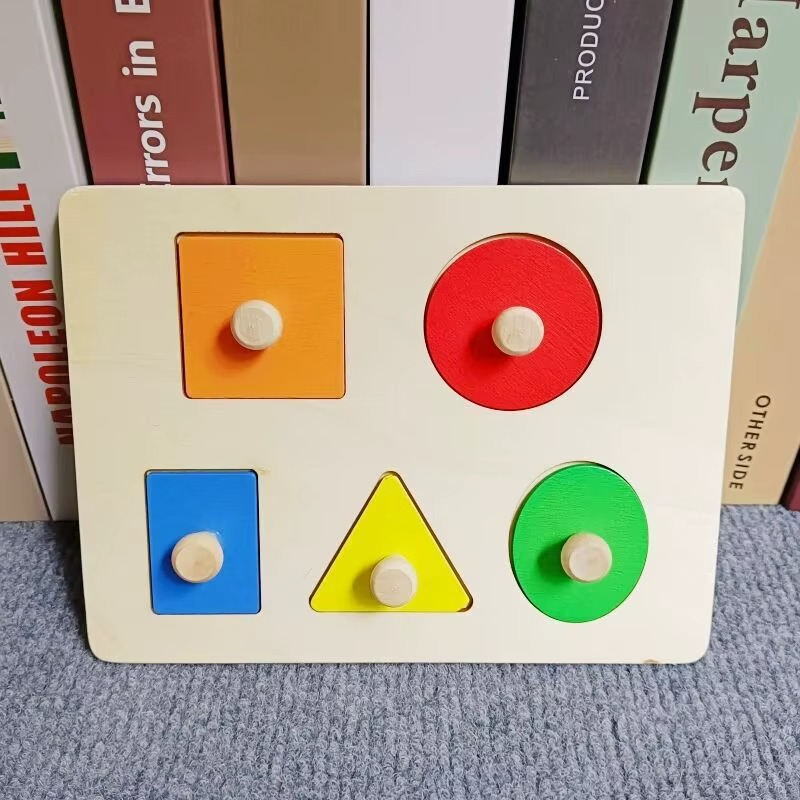 Woods™ - Peuterpuzzel Plezier - Geometrische Montessori Vormen Puzzel