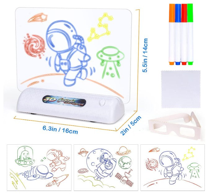 Magic Drawing Board™ - Gloeiende kunst - Lichtgevend 3D tekenbord