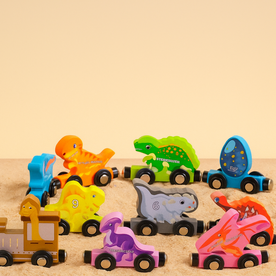 Tiny Express™ – Kleuren & Vormen - Houten Treinspeelgoed