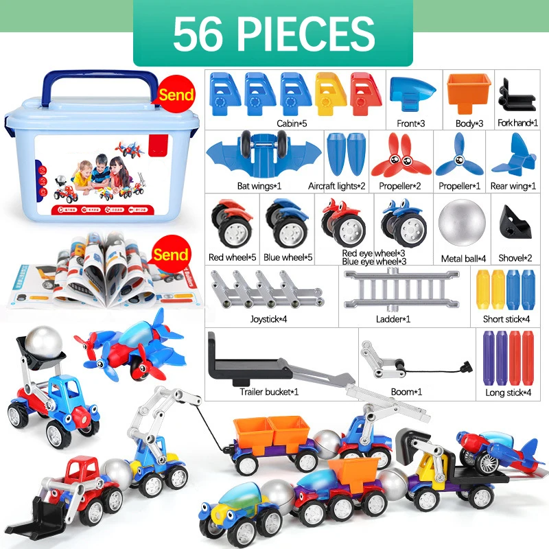 Magnetic Cars™ – Magnetisch Bouwplezier – Magnetische voertuigen Speelgoedset