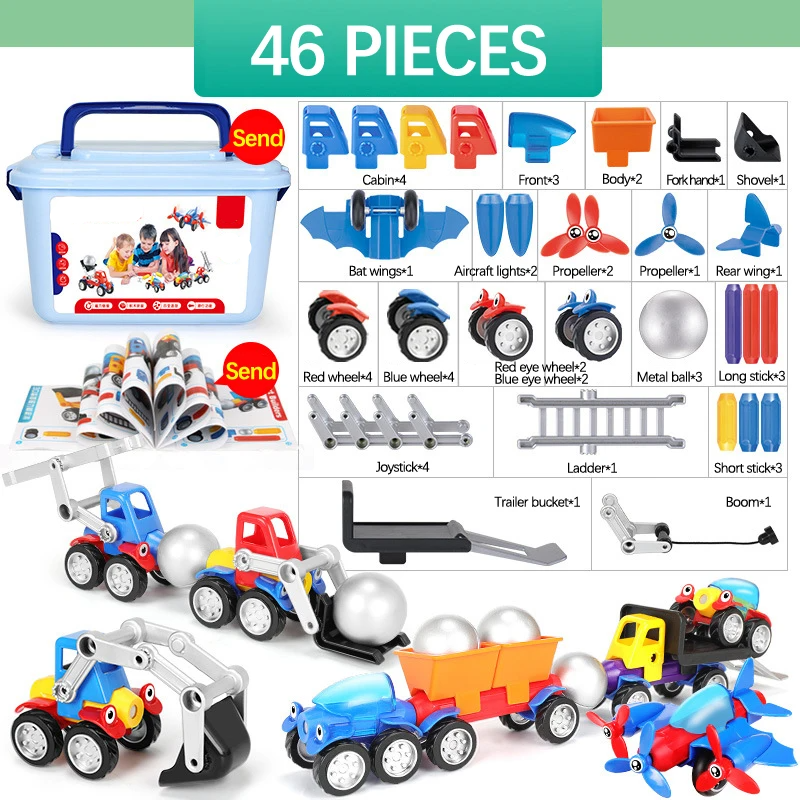 Magnetic Cars™ – Magnetisch Bouwplezier – Magnetische voertuigen Speelgoedset