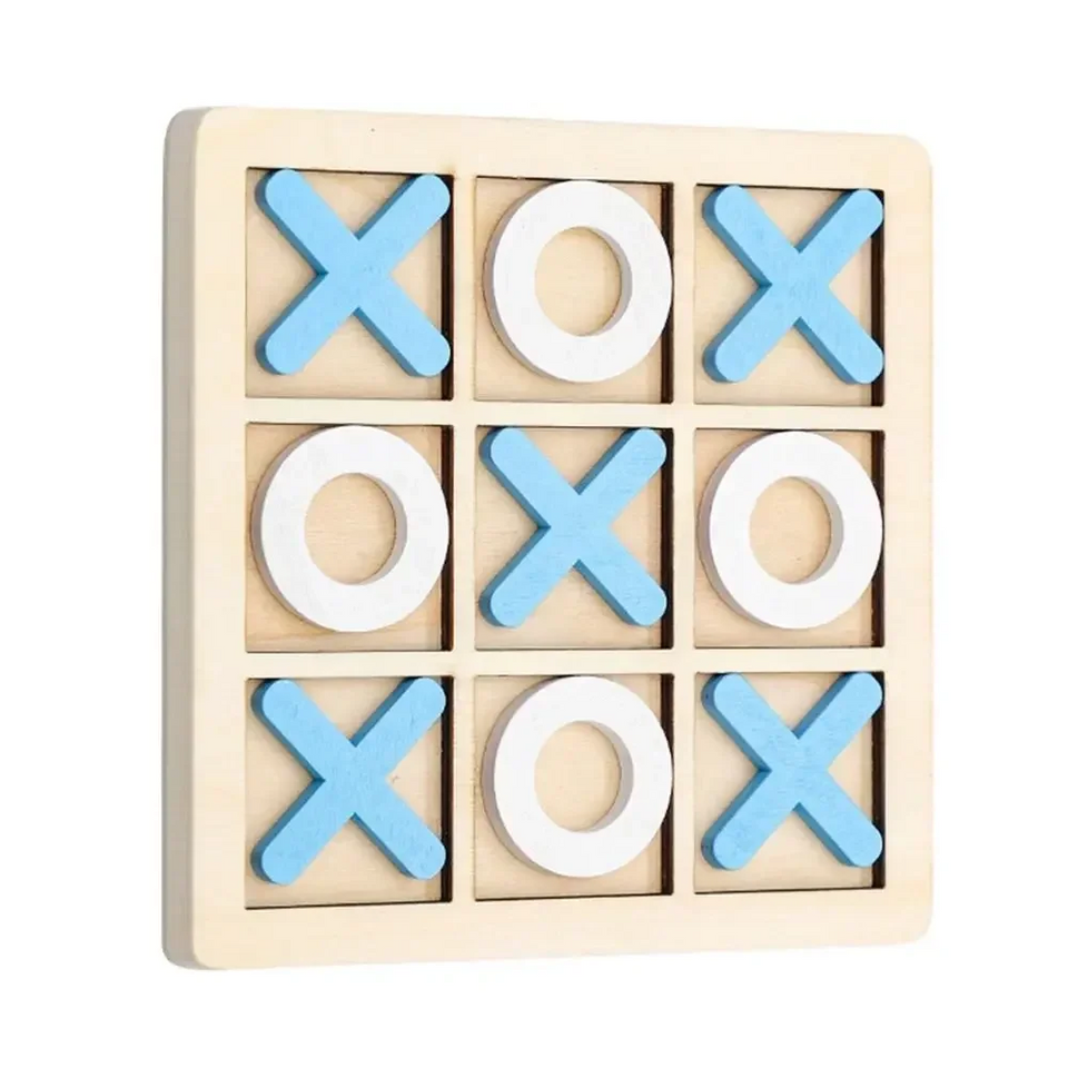 Woods™ - Speels Strategieplezier - Houten Boter, Kaas & Eieren