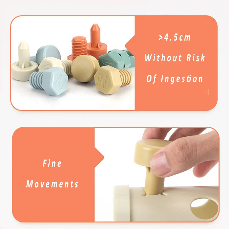 Magnet Toys™ - Creativiteit & Motoriek - Montessori Schuif- en Schroefplezier