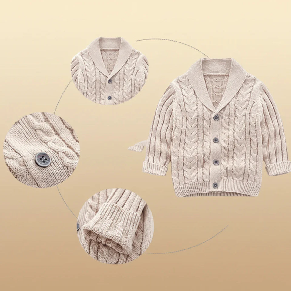 CozyCub – Comfortabel & Modieus – Gebreide Kinder Cardigan Sweater