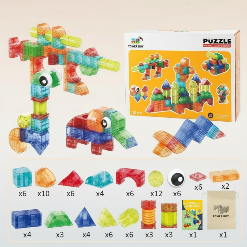 MagniCube – Creatief & Educatief – Magnetische Bouwblokken Set