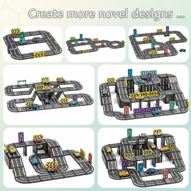 MagnetoTrack – Creatief & Speels – Magnetische tegels Autoset