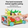 Woods™  - Vormpret in een wagen - Dieren en Groente puzzel