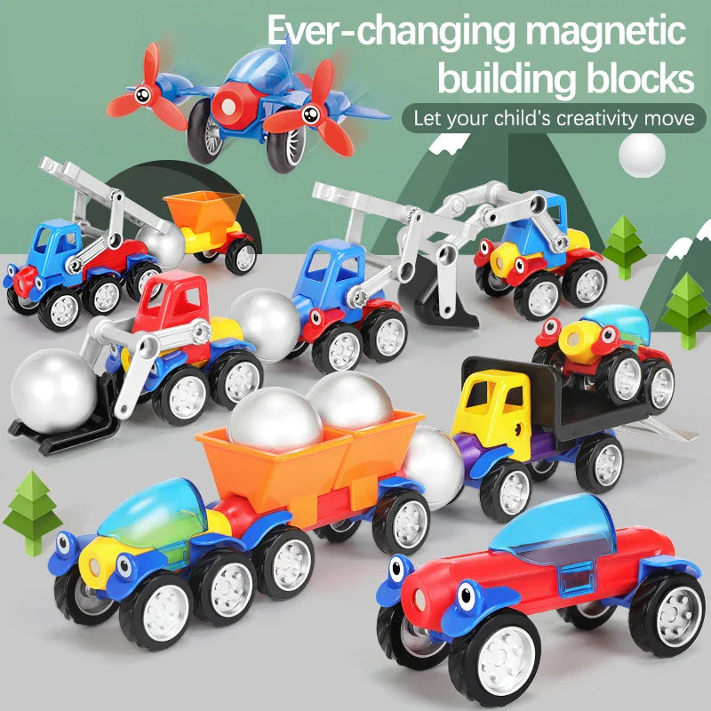 Magnetic Cars™ – Magnetisch Bouwplezier – Magnetische voertuigen Speelgoedset