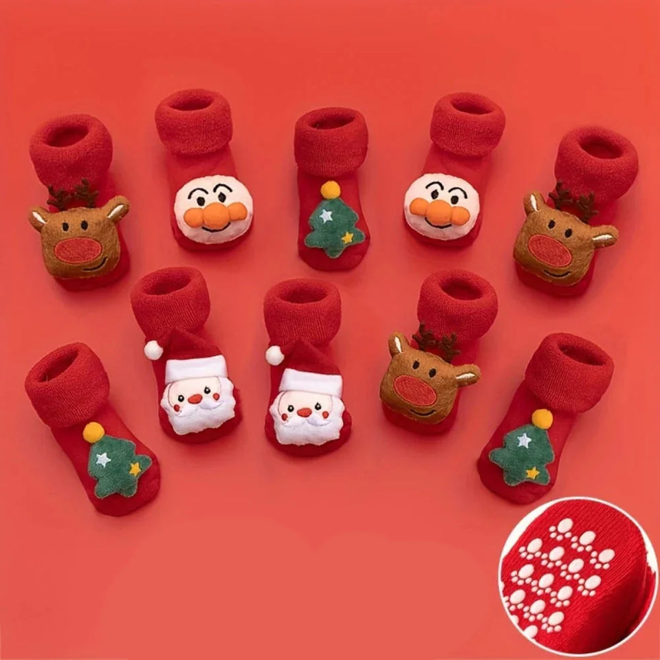 BabyClaus – Dik & Comfortabel – Winter Kerst Sokken met Santa