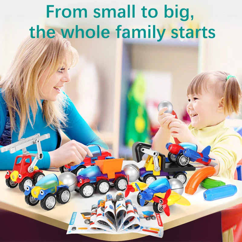 Magnetic Cars™ – Magnetisch Bouwplezier – Magnetische voertuigen Speelgoedset