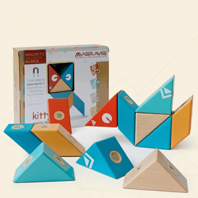 MagPlayer – Creatief & Motorisch – DIY Houten Magnetische Bouwblokken