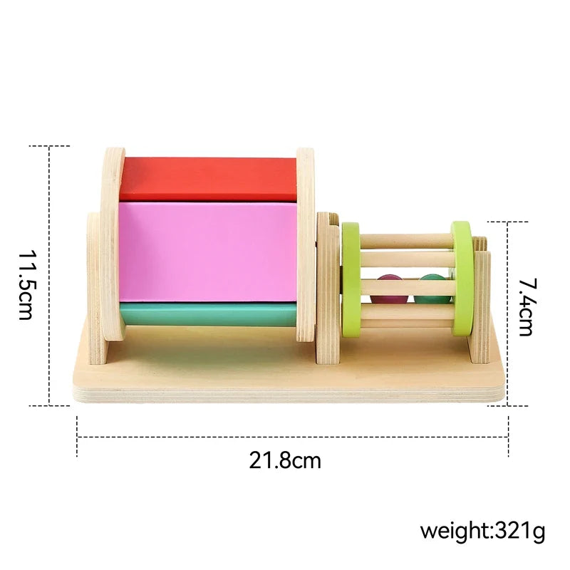 Sensory Drum™ – Kleuren & Vormen Spel – Houten Montessori Speelgoed