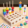 Woods™ - Stimuleer Creativiteit & Verbeter Vaardigheden - Kleurrijke Montessori Puzzelset