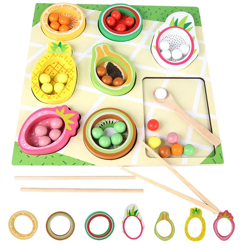 Toddler Clips™ - Fruit & Vorm Match - Sorteerspel