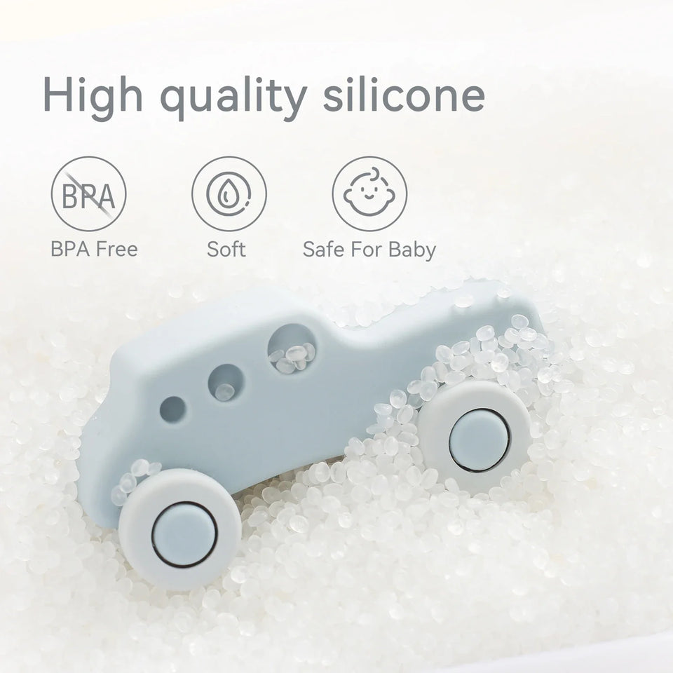 Mini Motion™ – Rollen & Bijten – Silicone Voertuig Speelgoed