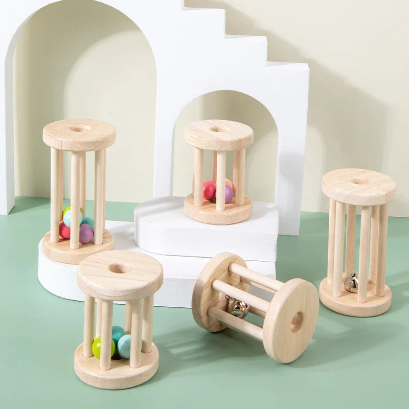 Music Rattle™ – Vrolijke Rolkooi – Houten Rammel Speelgoed
