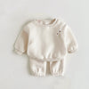 Mini Fashion™ - Warm & Comfortabel - Trainingspak met Bloemenborduursel