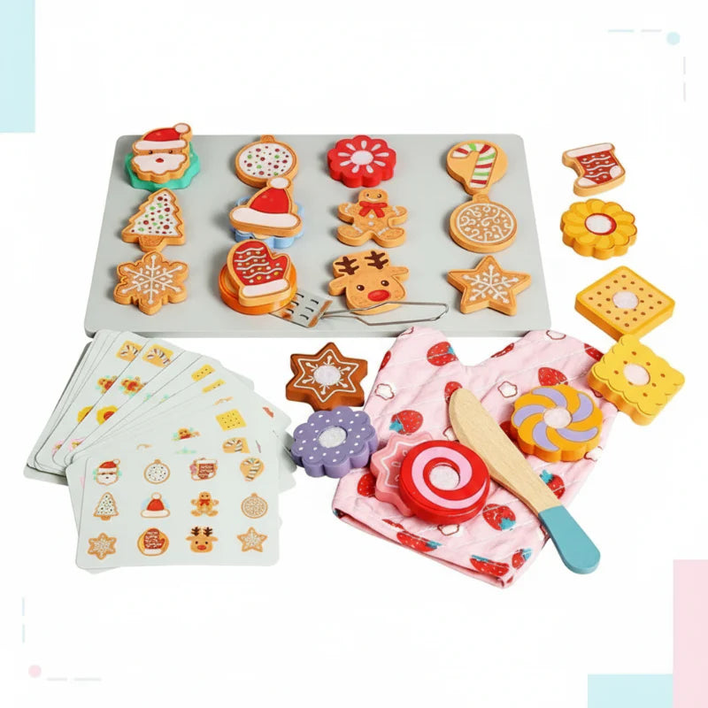 TinyKitchen – Creatief & Speels – Houten Koekjes Sorteerspel