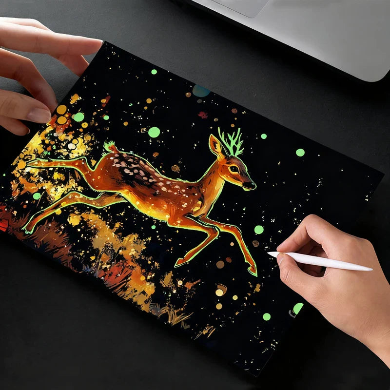 GlowArt – Glow-in-the-dark – Kraskaarten Set