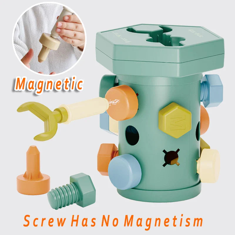 Magnet Toys™ - Creativiteit & Motoriek - Montessori Schuif- en Schroefplezier