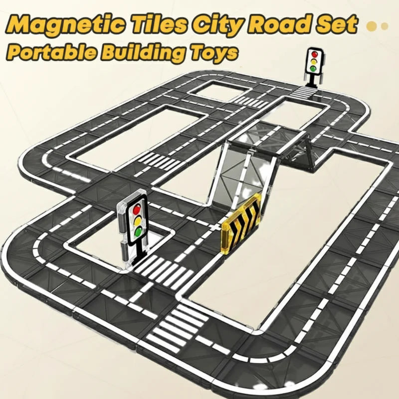 MagnetoTrack – Creatief & Speels – Magnetische tegels Autoset