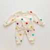 Mini Fashion™ - Superzacht & Comfortabel - Gekleurde hartjes trainingspak