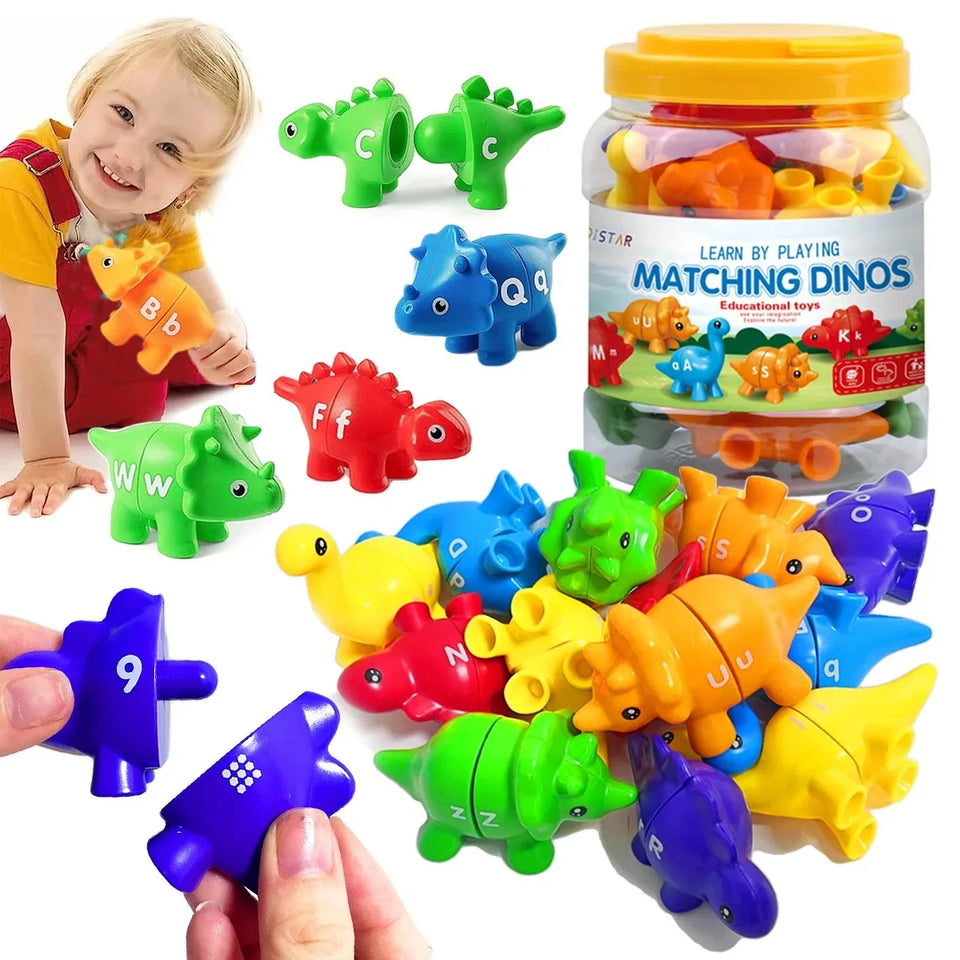 Matching Dino's – Leuk & Leerzaam – Alfabet En Cijfers Dino Spel