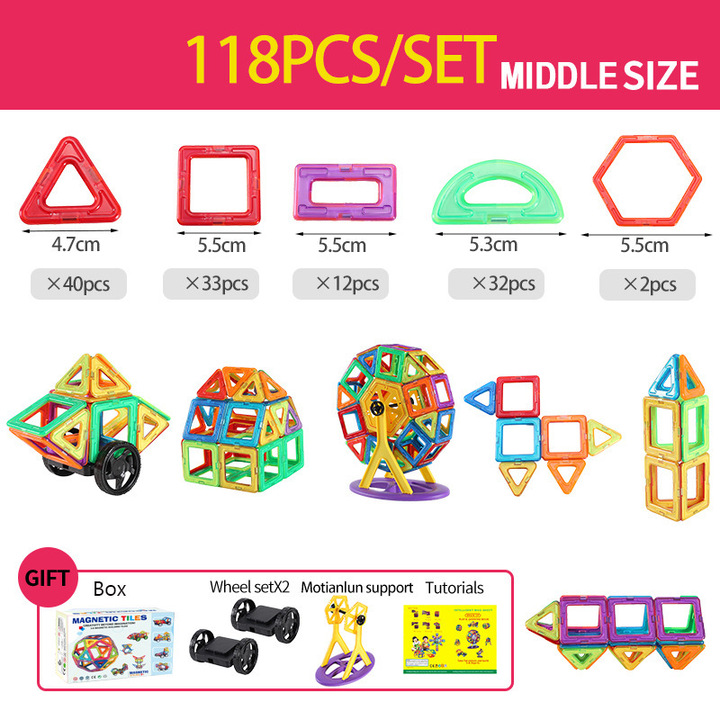 Magnet Building Blocks™ - Ontplooi de eigen creativiteit - magnetische tegels