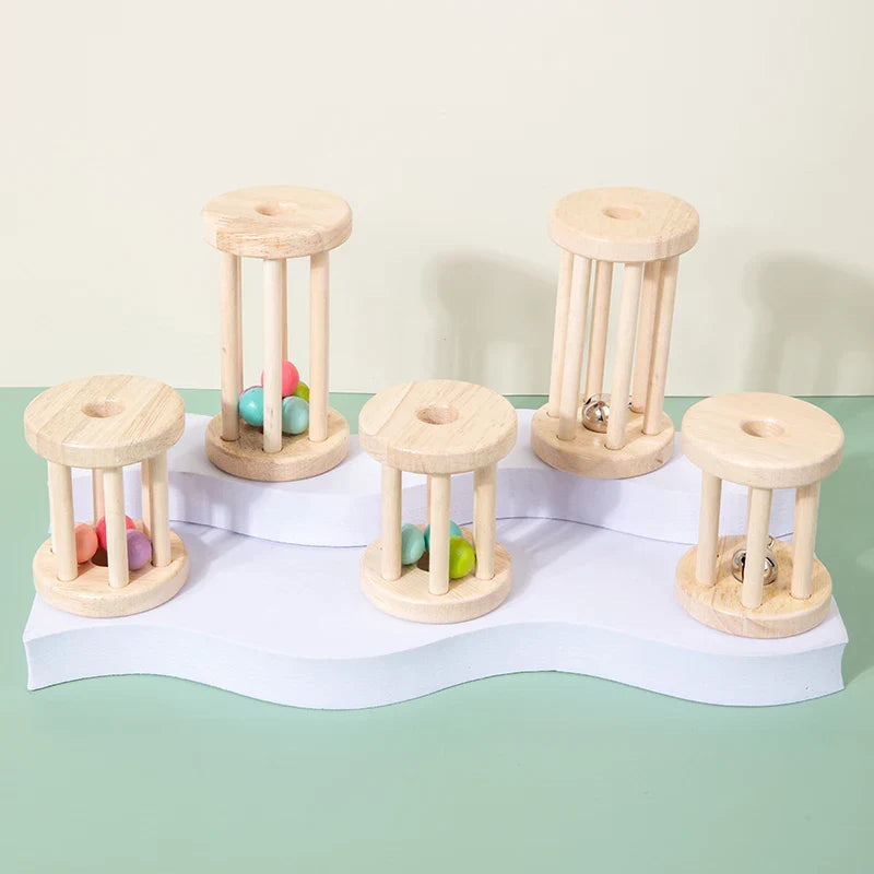 Music Rattle™ – Vrolijke Rolkooi – Houten Rammel Speelgoed
