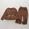 Mini Fashion™ - Tweedelige Winter Set met Beertjes