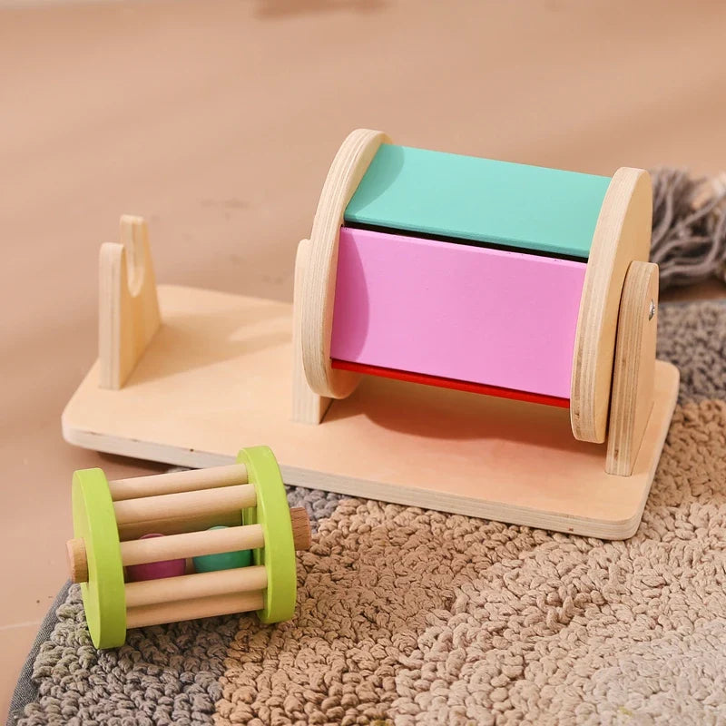 Sensory Drum™ – Kleuren & Vormen Spel – Houten Montessori Speelgoed
